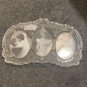 Elegant Mikasa Princess Crystal Triple Photo Frame
